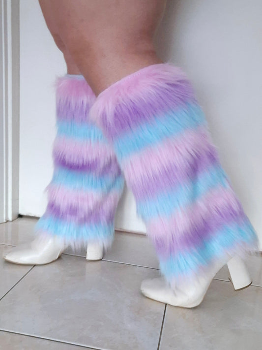 Bubble Gum Fluffy Leg Warmers
