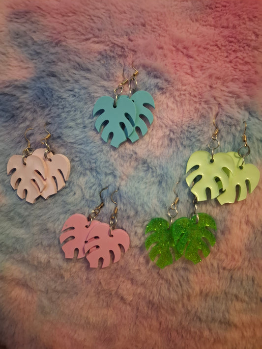 Monstera Earrings